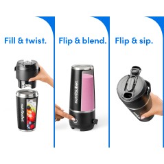 NutriBullet Flip NBP016B Blender Black - Powerful, Versatile & Stylish Kitchen Essential! 